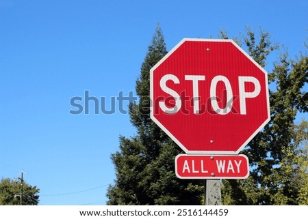 Similar – Image, Stock Photo Stop sign against