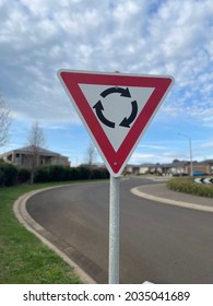 Road Signs  Of Giveaway, Roundabout, Speed Limit InVictoria Australia 