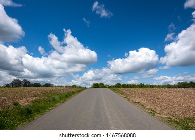 Road And Sky In A Hudson Valley Cornfield
