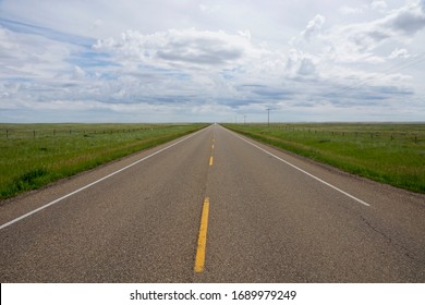 Road In Southern Alberta In Canada