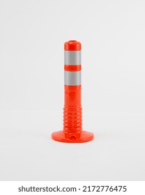 Road Stud Traffic Island Delineator Caution Plastic Orange Red White Isolated No Parking - Shutterstock ID 2172776475