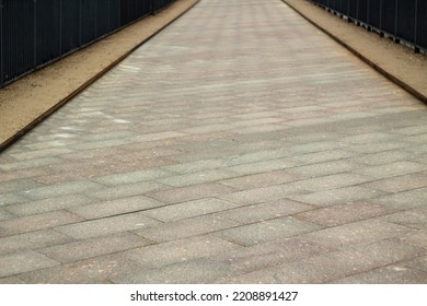 Road Surface. Empty Road Is In Details. Perspective In Frame.