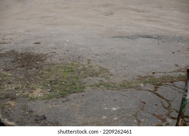 Road Surface. Empty Road Is In Details. Perspective In Frame.