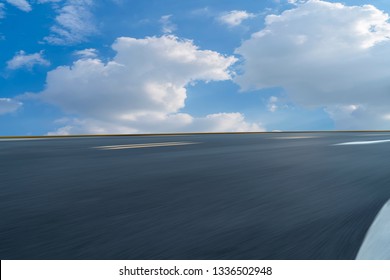 Road surface and sky cloud landscape