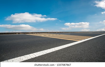 Road surface and sky cloud landscape