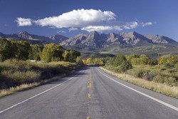 The Road To Telluride Colorado From Ridgeway, Southwestern Colorado