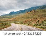 Road Through Antelope Island State Park, Largest Island in the Great Salt Lake, Utah