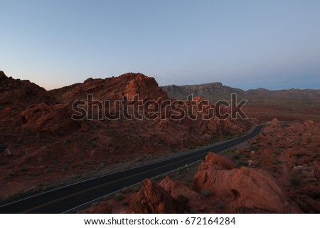 Road through canyons