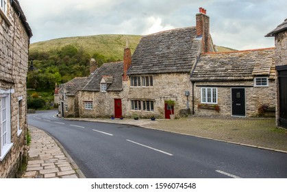 Road Through Corfe Village In Dorset