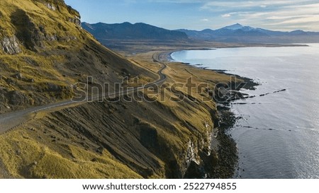 Road Through Mountain Range in Snaefellsnes, Iceland 