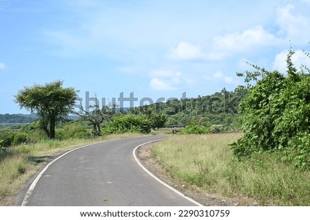 A road through a village