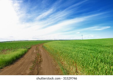 Road Through Wheat Fields