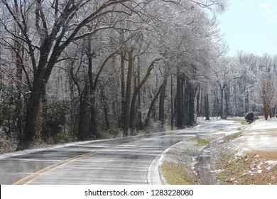 Road Thru An Ice Storm