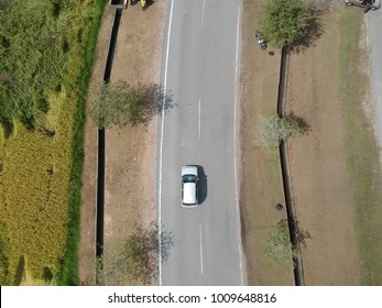 the road from top view