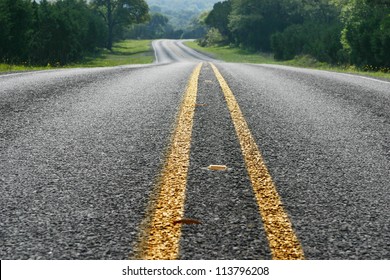 Road And Trees In The Texas Hill Country