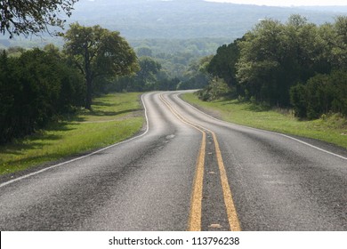 Road And Trees In The Texas Hill Country