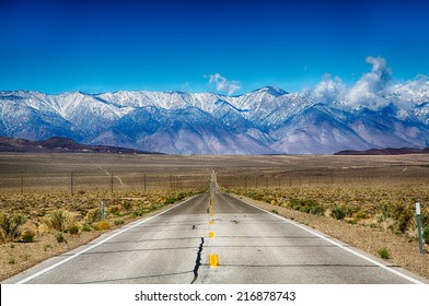 A Road Trip Along The Eastern Sierra Nevada Mountain Range, California, USA.