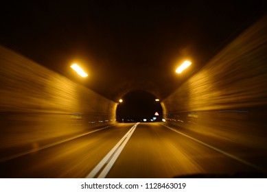 Road tunnel, motorway tunnel, Alicante province, Costa Blanca, Spain