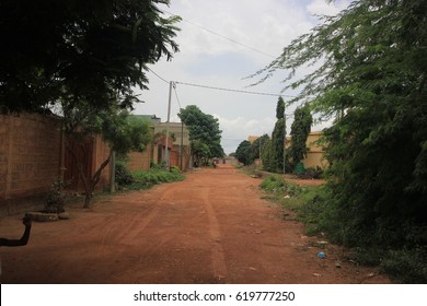 A Road In A Village In The Capital City Of Burkina Faso, Ouagadougou. 