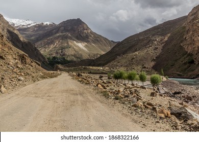 Road In Wakhan Valley Between Tajikistan And Afghanistan