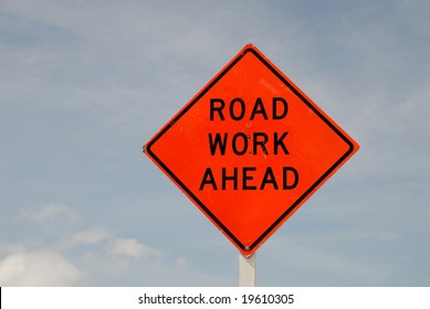 Road Work Ahead Sign