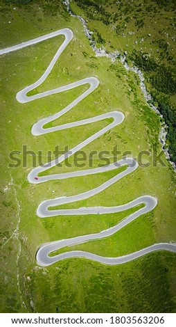road in a zig zag manner 