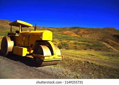 Roadroller In Mountains