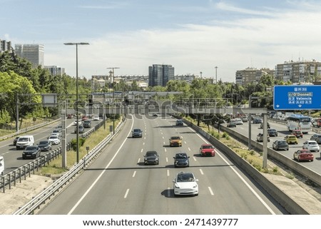 Similar – Image, Stock Photo The other day traffic jam on the highway horse or zebra