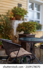 Roadside Cafe Interior In Summer.