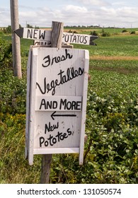 Roadside Farmstand Vegetable Sign