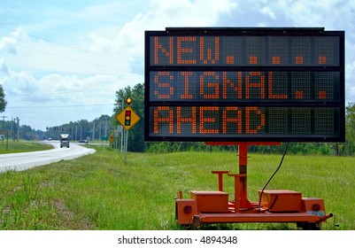 Roadside warning sign