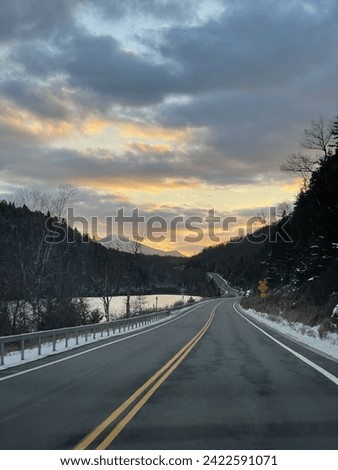roadway to Lake Placid, NY