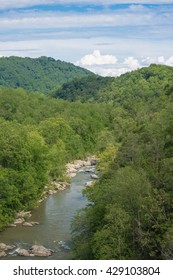 Roanoke River And Mountains