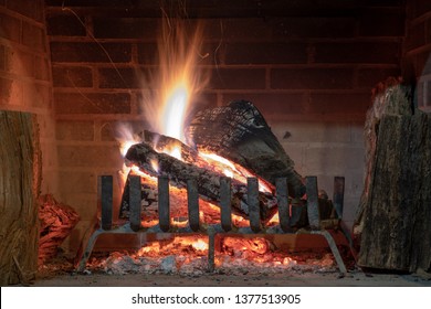 A roaring fire on a chilly fall night.