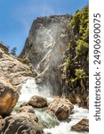 The roaring river falls in the Kings Canyon National Park, California USA