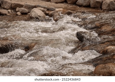 Roaring River View off of Ypsilon Lake Trail in Rocky Mountain National Park, Colorado - Powered by Shutterstock