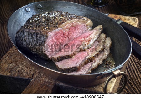 Roast Beef in Copper Pod