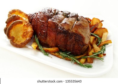 Roast Beef Joint With Roast Vegetables