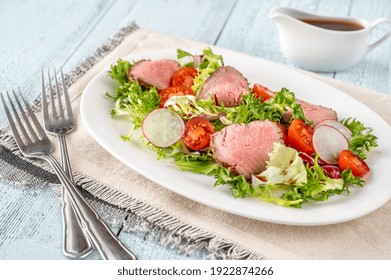 Roast Beef Salad On The Serving Plate