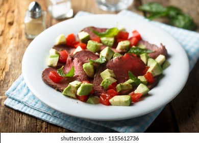 Roast Beef Salad With Tomatoes And Avocado