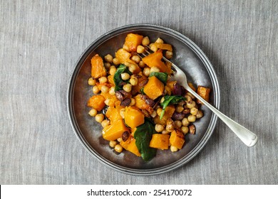 Roast Butternut Squash And Chickpeas Salad