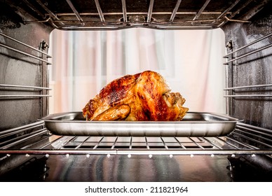 Roast Chicken In The Oven. Cooking In The Oven.