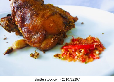 Roast Chicken With Spicy Chili Garlic Sauce.