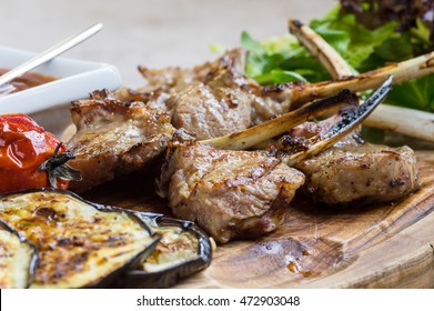 Roast lamb on the bone
