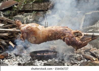 Roast Lamb On A Spit