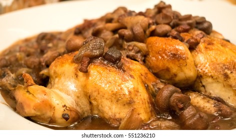 Roast Pheasant With Mushrooms