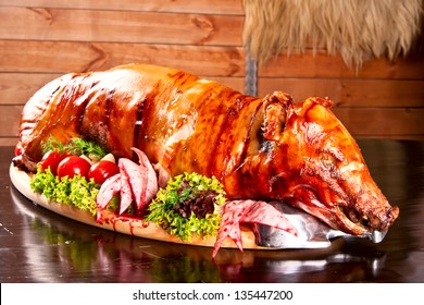 Roast Pig On A Platter