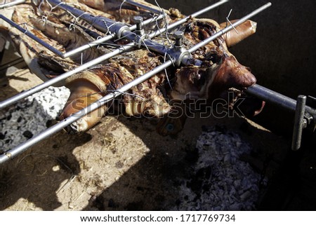 Similar – Image, Stock Photo piggy Meat Lunch Dinner