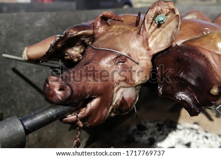 Similar – Image, Stock Photo piggy Meat Lunch Dinner