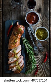 Roast Pork Tenderloin With Herbs And Red Wine